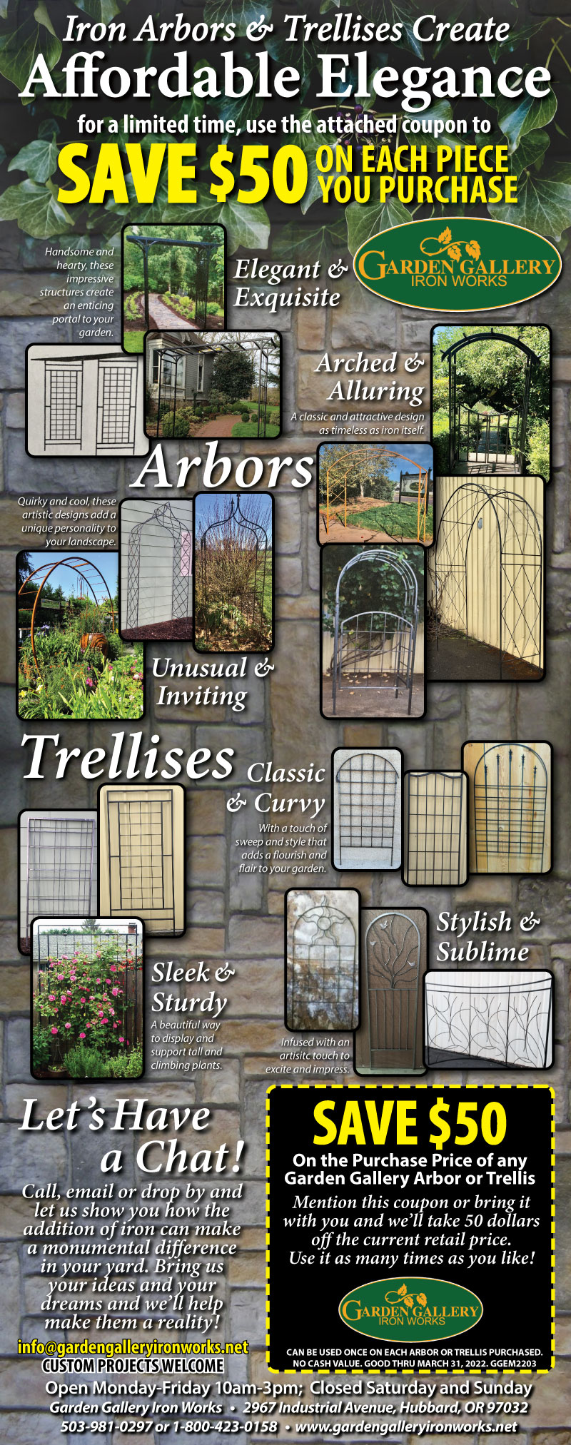 Garden Gallery Iron Works Catalog